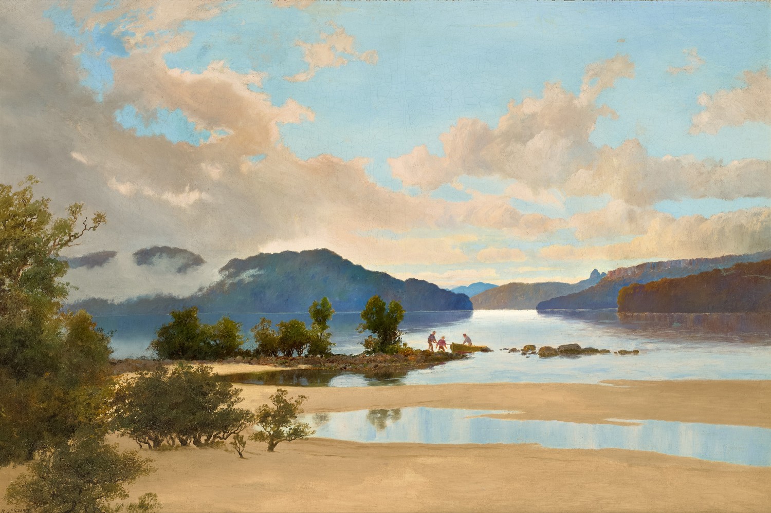 CYNTHIA BAY, LAKE ST. CLAIR WITH MT. IDA IN DISTANCE, TASMANIA