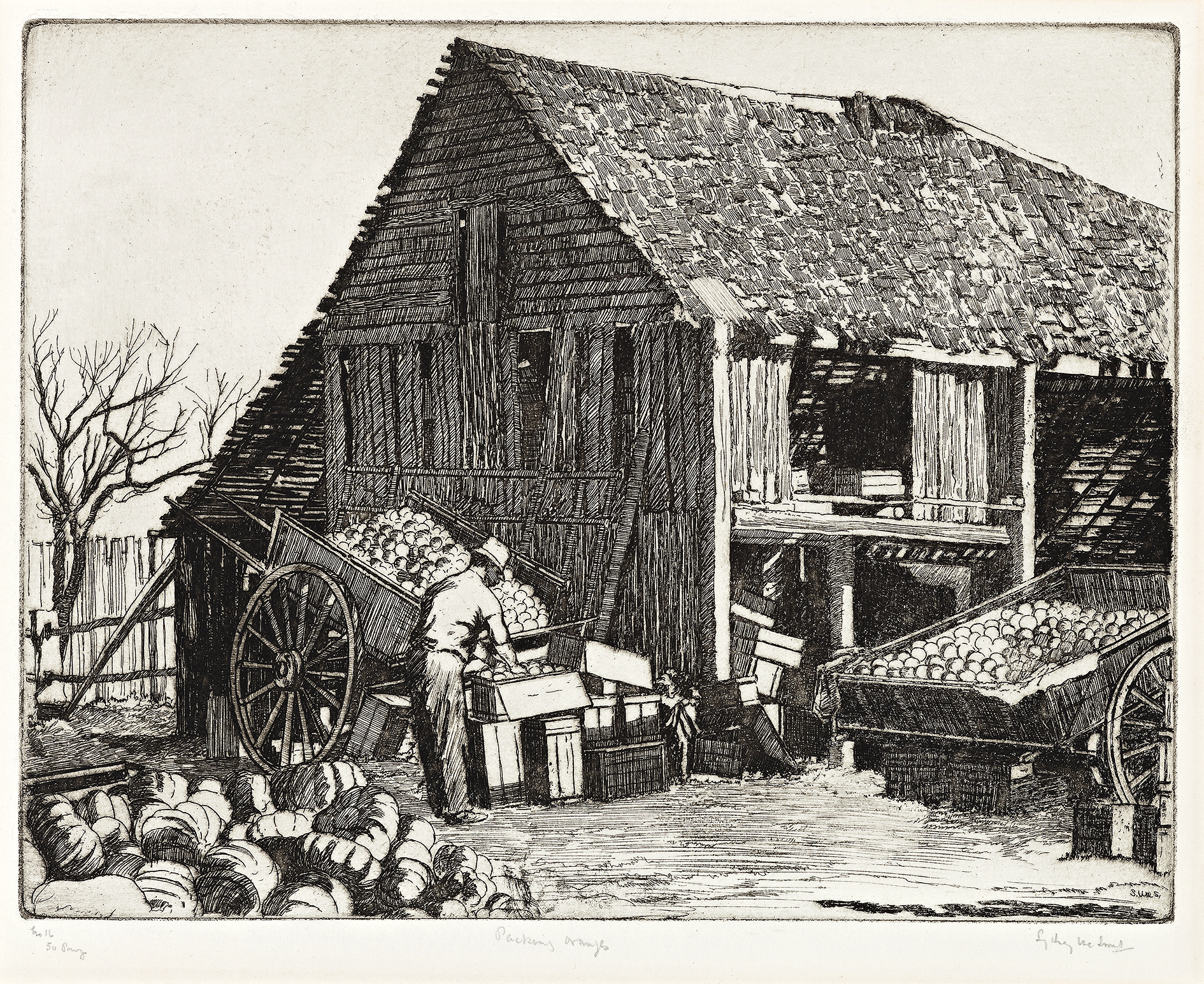 A COLLECTION OF 23 ETCHINGS, 1914 –
