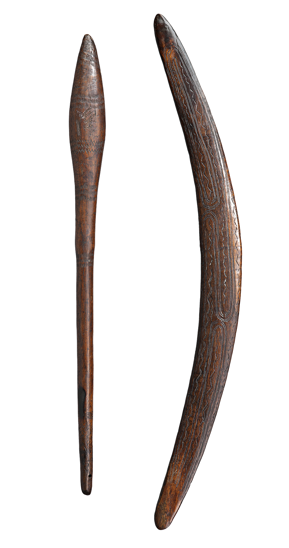A BOOMERANG AND THROWING CLUB