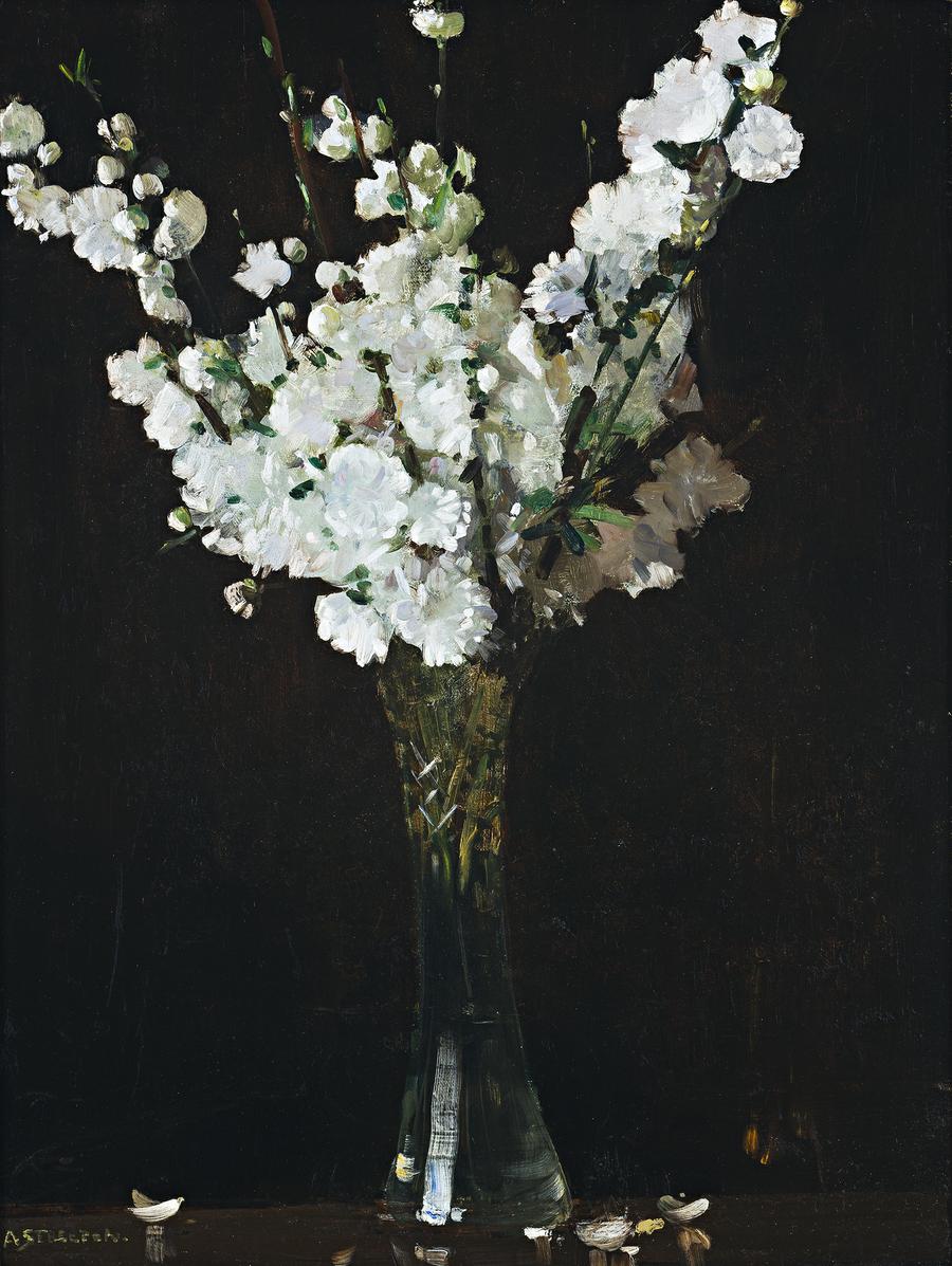 APPLE BLOSSOMS IN A VASE