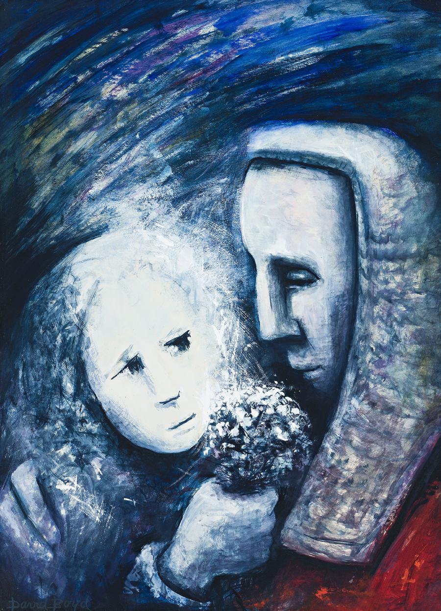 JUDGE AND CHILD WITH FLOWERS