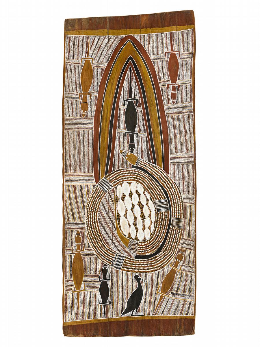 RAINBOW SERPENT AND GOANNAS AND BIRD AT YATHALAMARA