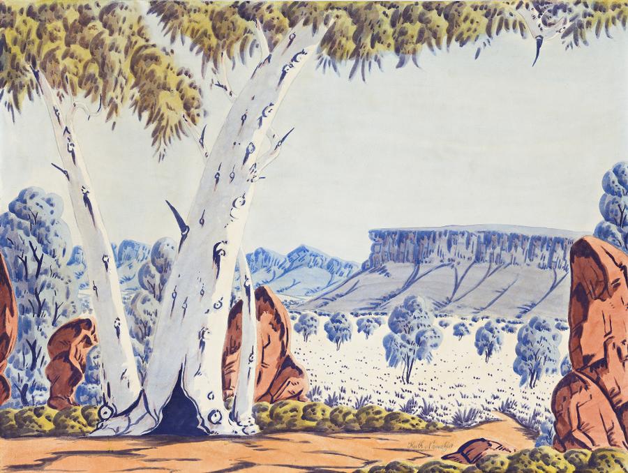 GHOST GUM AT JAMES RANGE, HEVITREE GAP