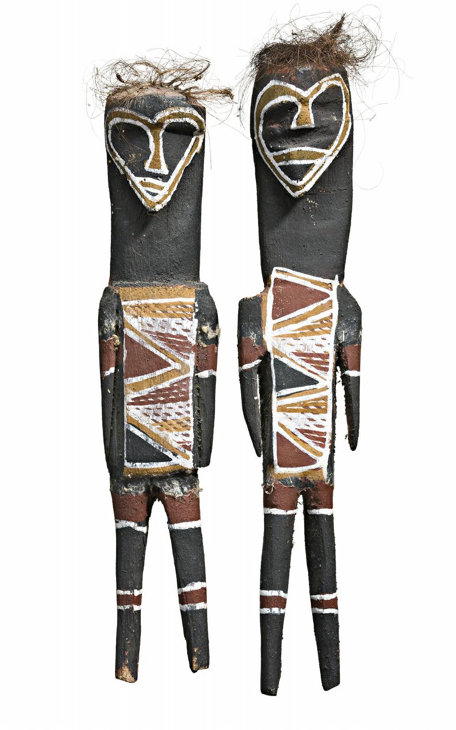 PAIR OF MOKOY FIGURES