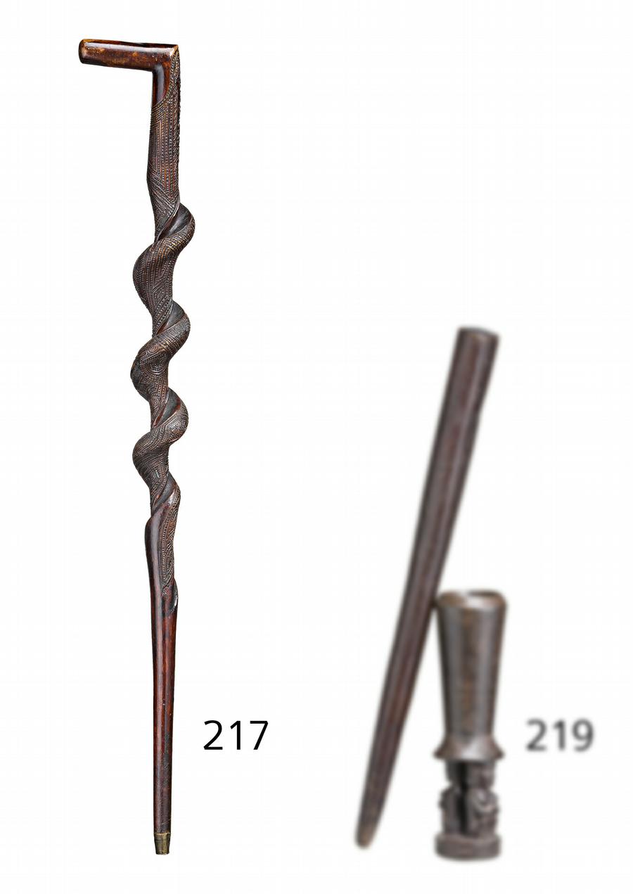 A MAORI WALKING STICK