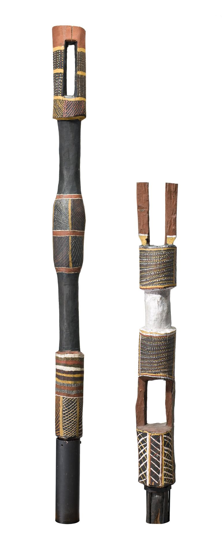 A PAIR OF PUKUMANI POLES