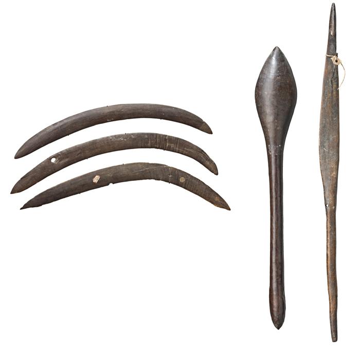 A GROUP OF FIVE WEAPONS