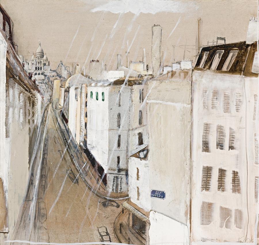 WANDERING UP TO MONTMARTRE IN THE RAIN