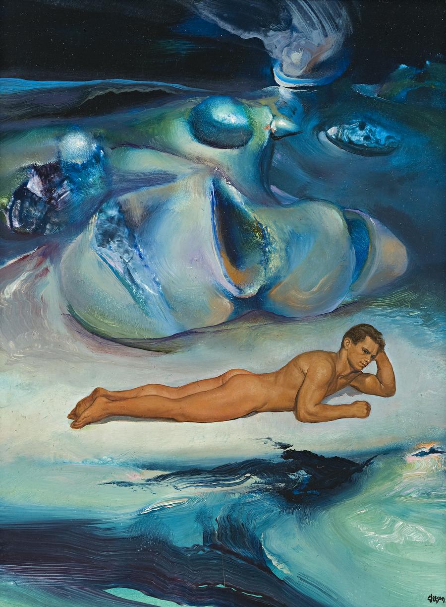 RECLINING MAN IN PSYCHOSCAPE