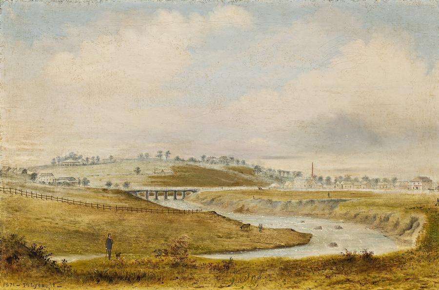 VIEW ON THE CAMPASPE – FROM THE NORTH EAST OF PIPER ST. BRIDGE (KYNETON)