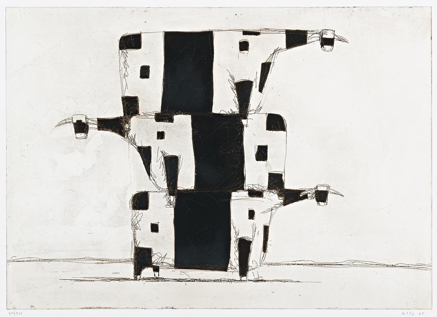 UNTITLED (THREE COWS IN A STACK)