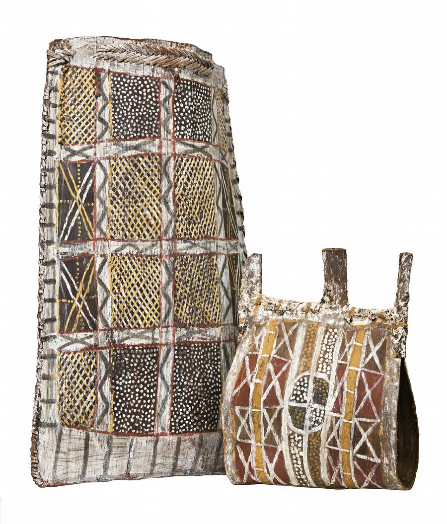 A PAIR OF TIWI ISLANDS ARTEFACTS