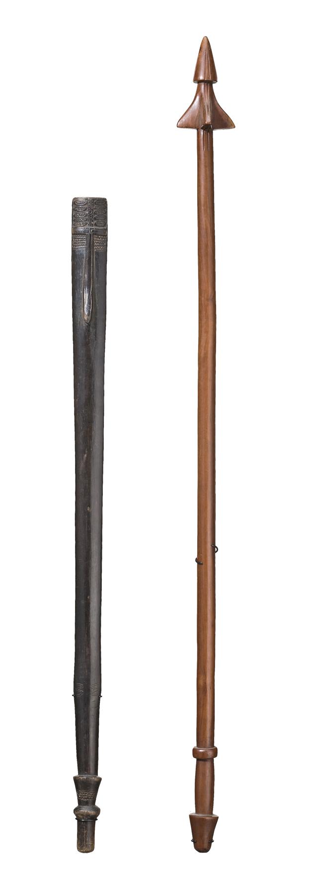 A JANUS HEAD WAR CLUB