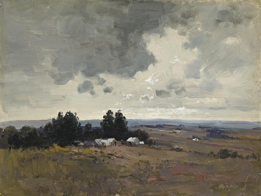 RURAL LANDSCAPE WITH FARM BUILDINGS