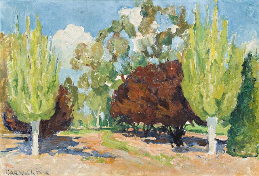 POPLARS AND PRUNUS, CANBERRA