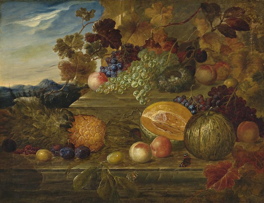 STILL LIFE OF FRUIT AND BIRD’S NEST