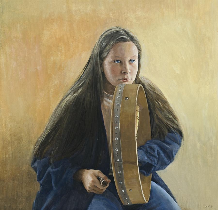 GIRL WITH IRISH DRUM