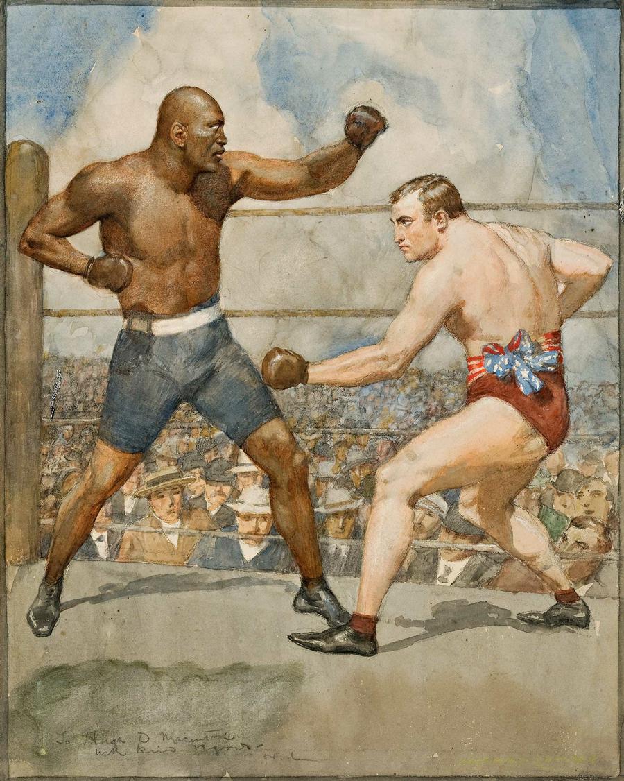 THE JACK JOHNSON AND TOMMY BURNS FIGHT