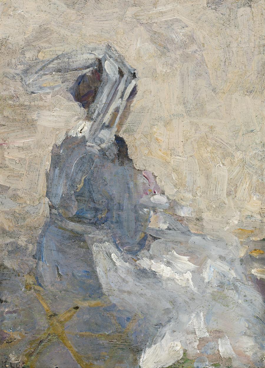NURSE WITH BABY IN THE LUXEMBOURG GARDENS