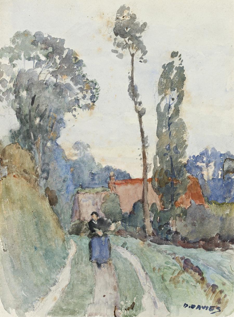 LANDSCAPE WITH FIGURES (DOCKSIDE VERSO)