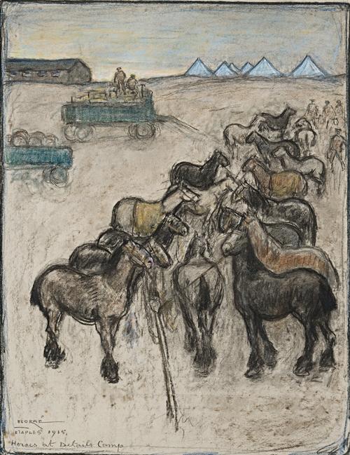 HORSES AT DETAILS CAMP, ETAPLES
