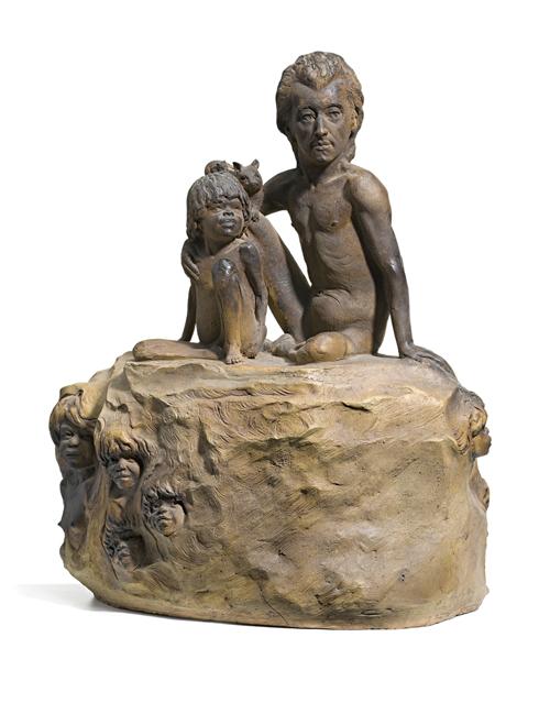 WILLIAM RICKETTS IN SPIRIT WITH TGIKALYI AND FACES OF THE PITGANTGARA TRIBE