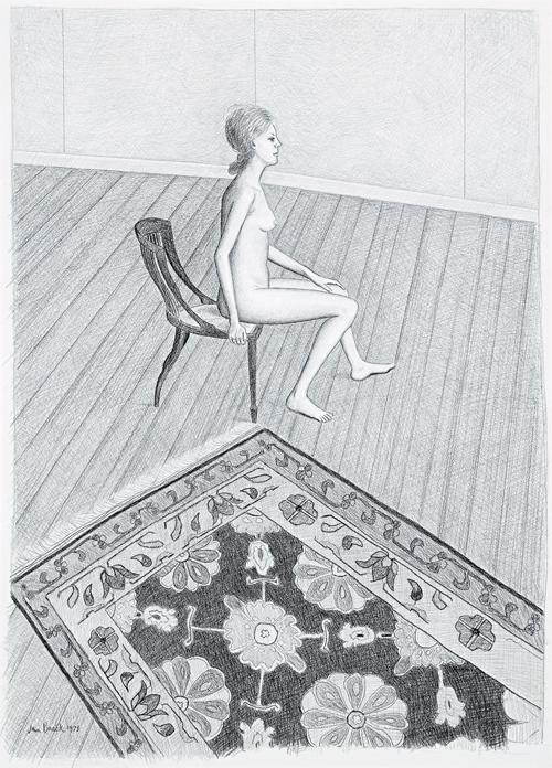 NUDE WITH FLORAL CARPET
