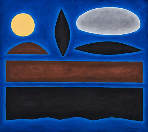 BLUE NIGHT AND FULL MOON
