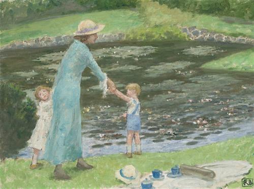 THE LILY POND, c.1932 (FROM THE ROYAL BOTANIC GARDENS, MELBOURNE SERIES)