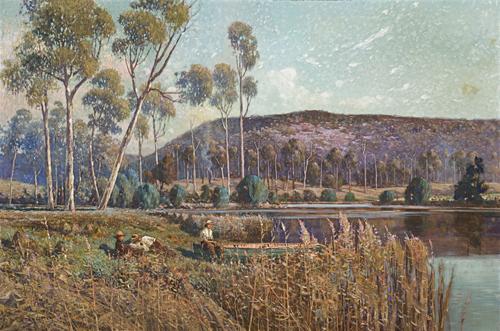 FIGURES BY THE RIVER