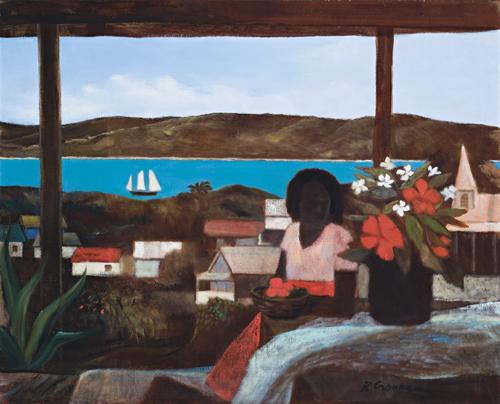 VIEW ACROSS AN ISLAND VILLAGE