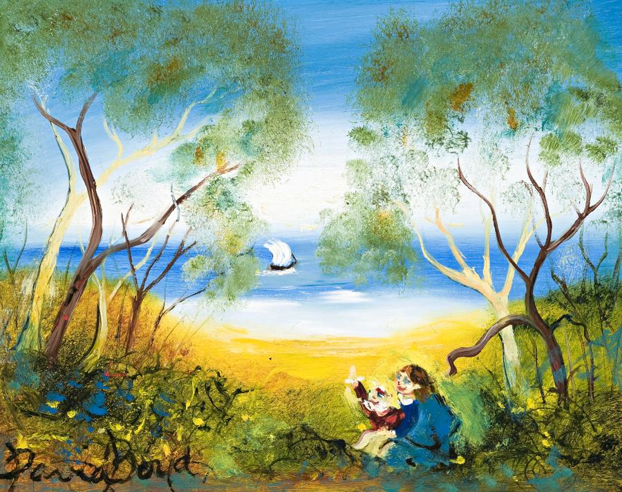 CHILDREN WATCHING SAILS