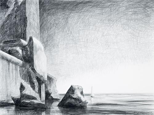 MONUMENT AND SEASCAPE
