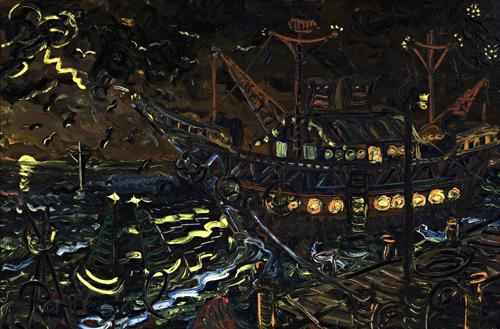 BOAT AT NIGHT