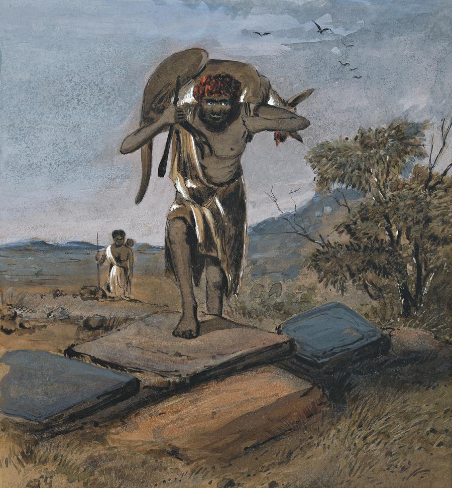 NATIVES RETURNING FROM THE HUNT