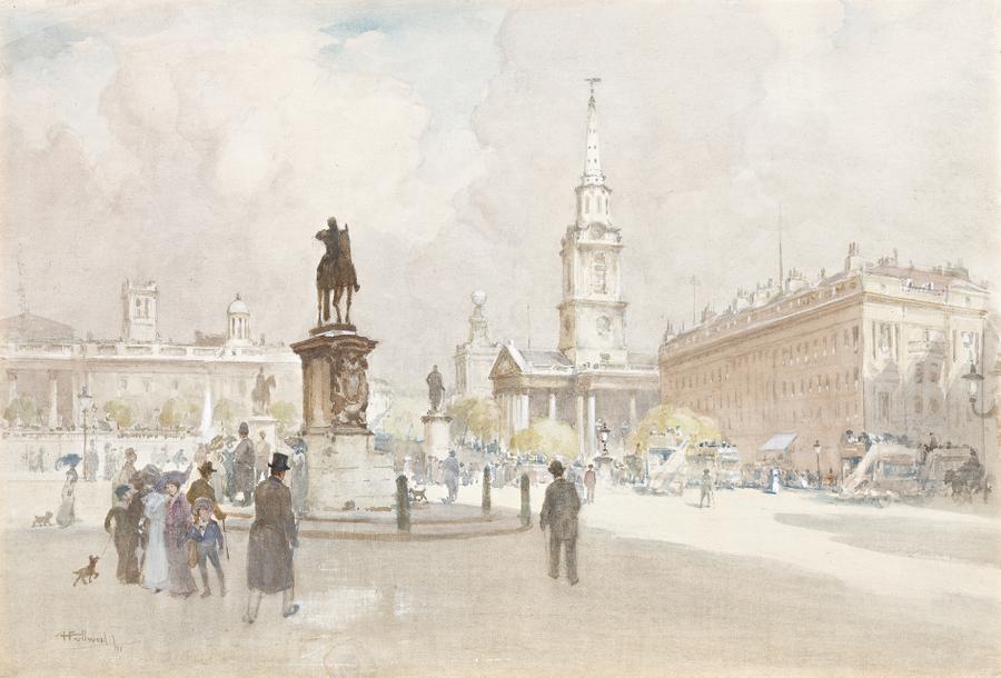 VIEW OF TRAFALGAR SQUARE, LONDON