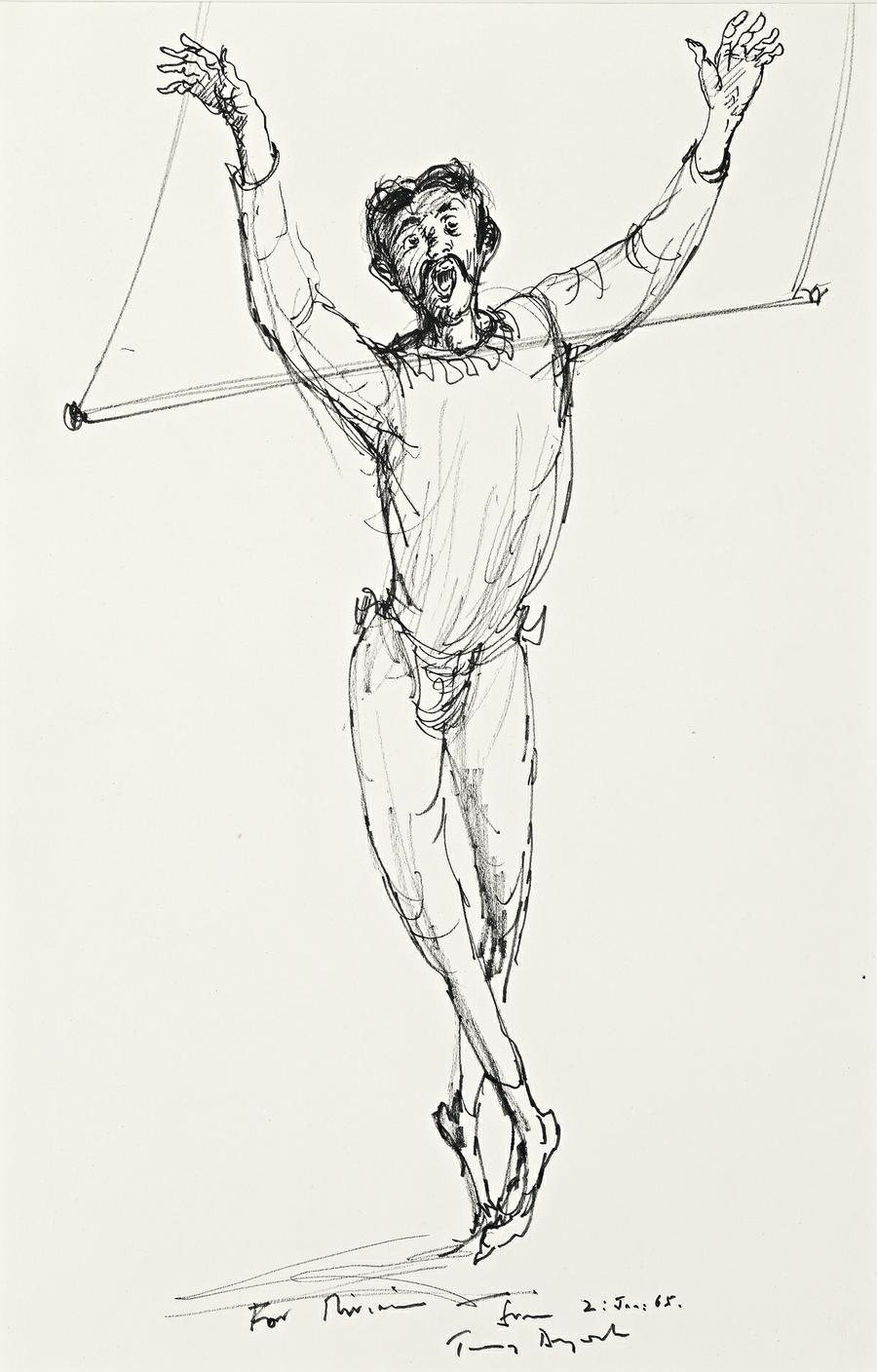MAN ON FLYING TRAPEZE