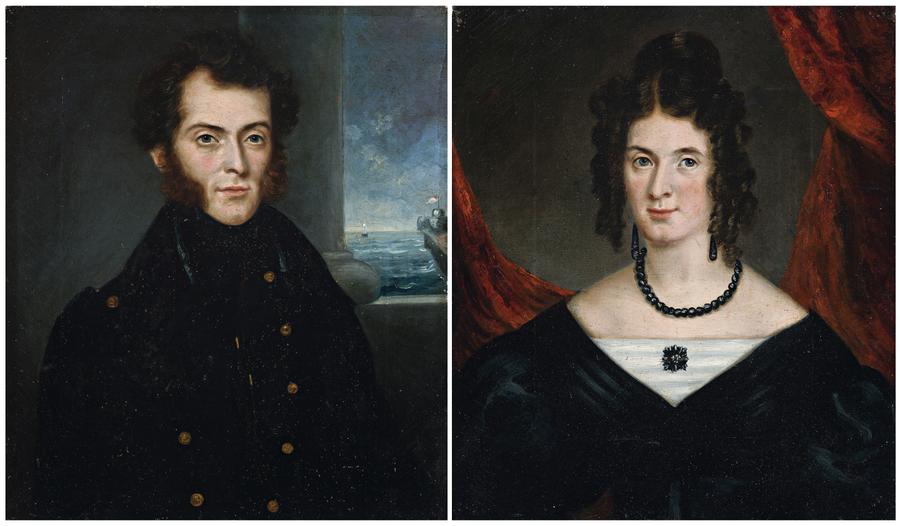 A NAVAL OFFICER AND HIS WIFE