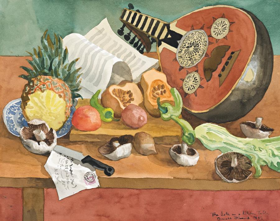 THE LUTE ON A KITCHEN TABLE