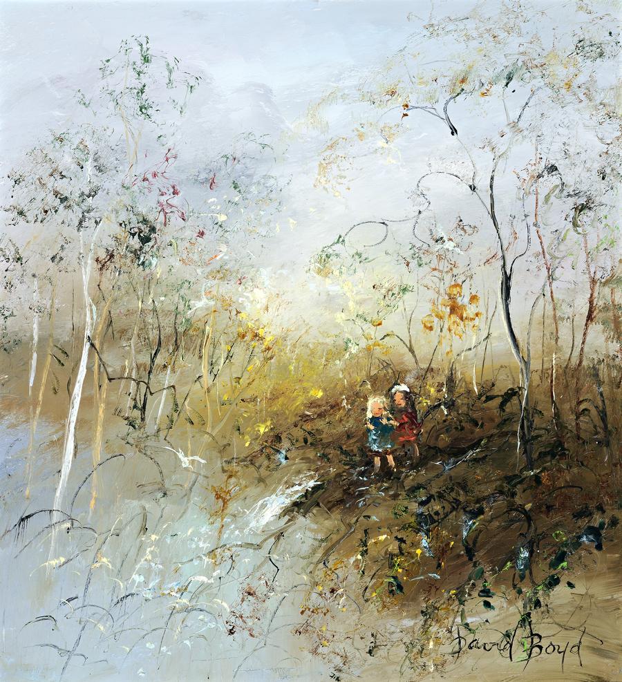 CHILDREN BY A RIVER