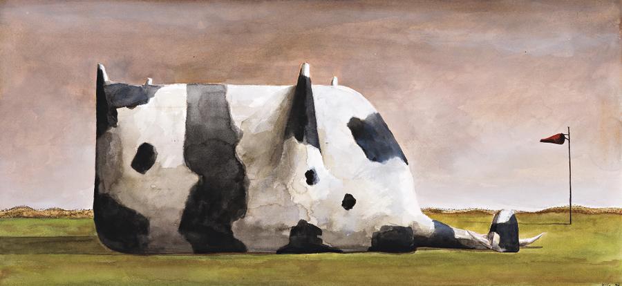 UPSIDE DOWN COW