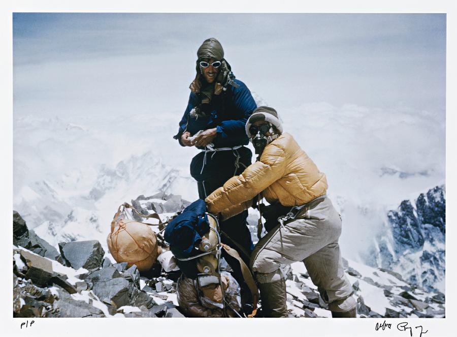 EDMUND HILARY AND TENZING NORGAY EN ROUTE TO HIGHEST CAMP AT APPROXIMATELY 28,000 FEET (8,500 METRES)