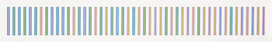 SEQUENCE STUDY 1, TURQUOISE, MAGENTA, OCHRE