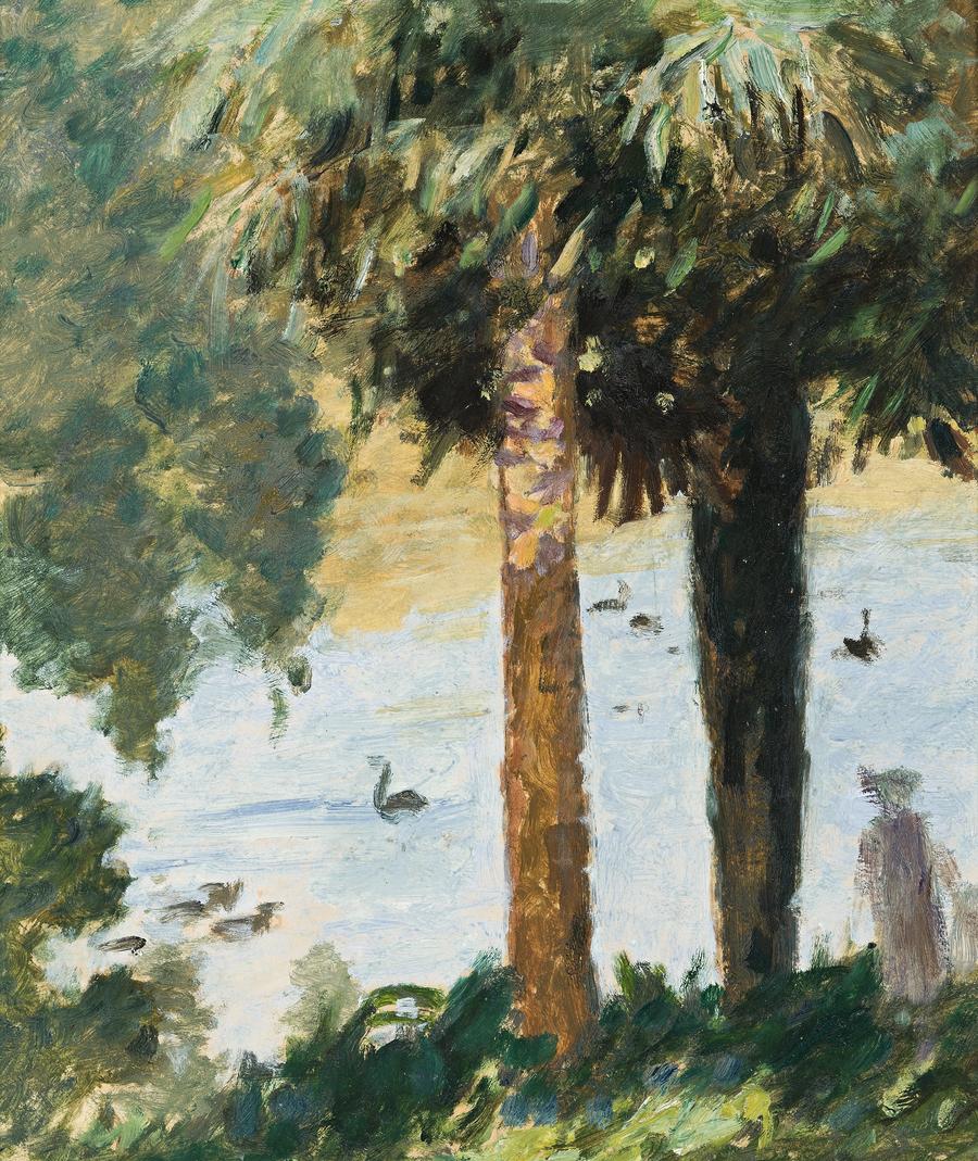TWO PALM TREES (MELBOURNE BOTANIC GARDENS)