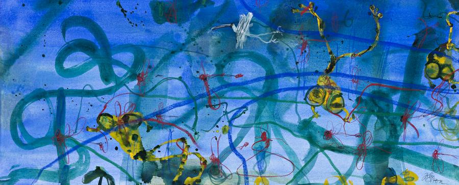 SWIMMING FROGS AND DRAGONFLIES