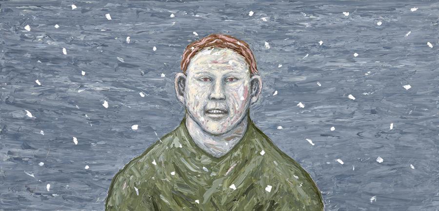 PAINTING, 2005 (FIGURE IN OLIVE JUMPER)