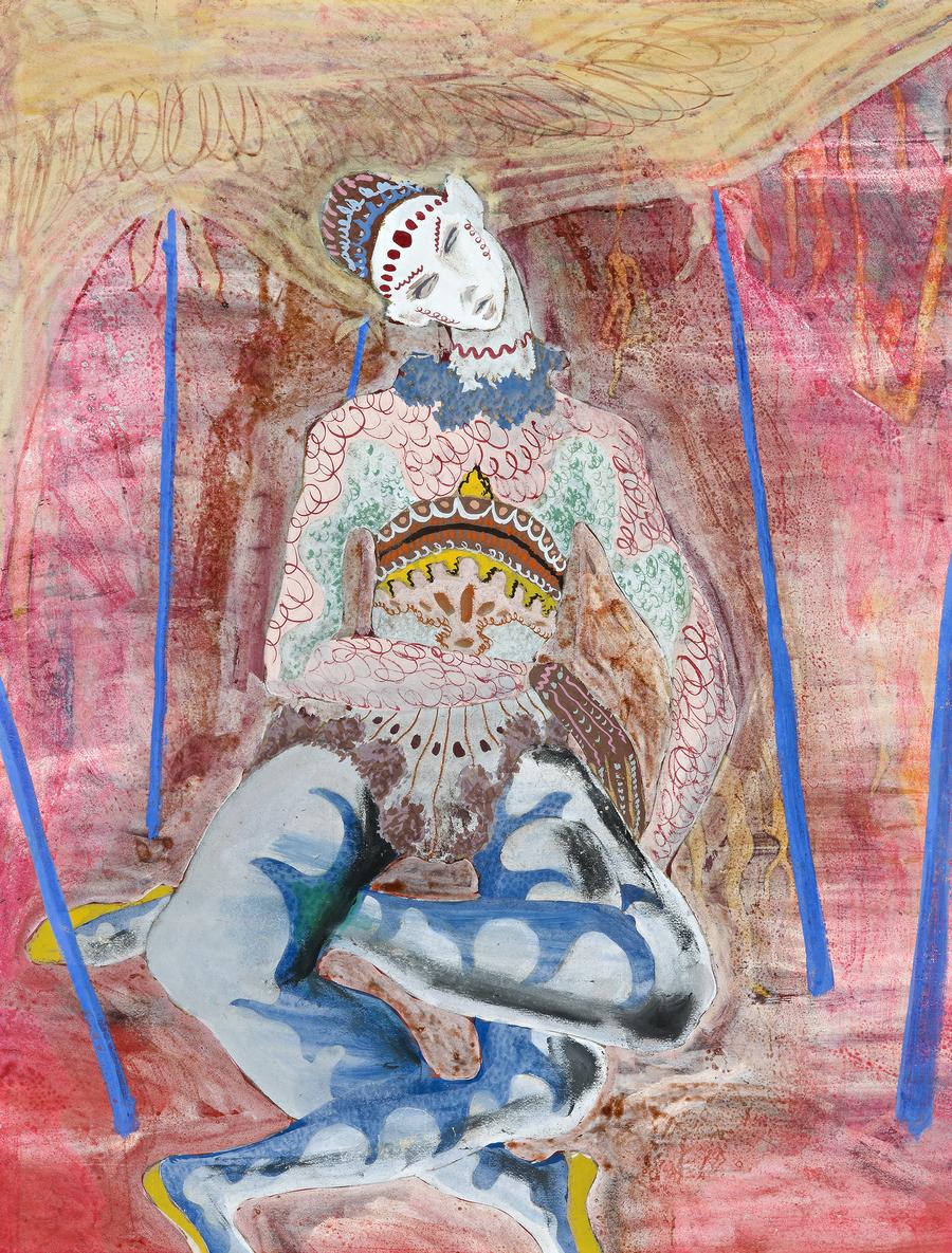 SEATED FIGURE (THREE LEGGED CLOWN)