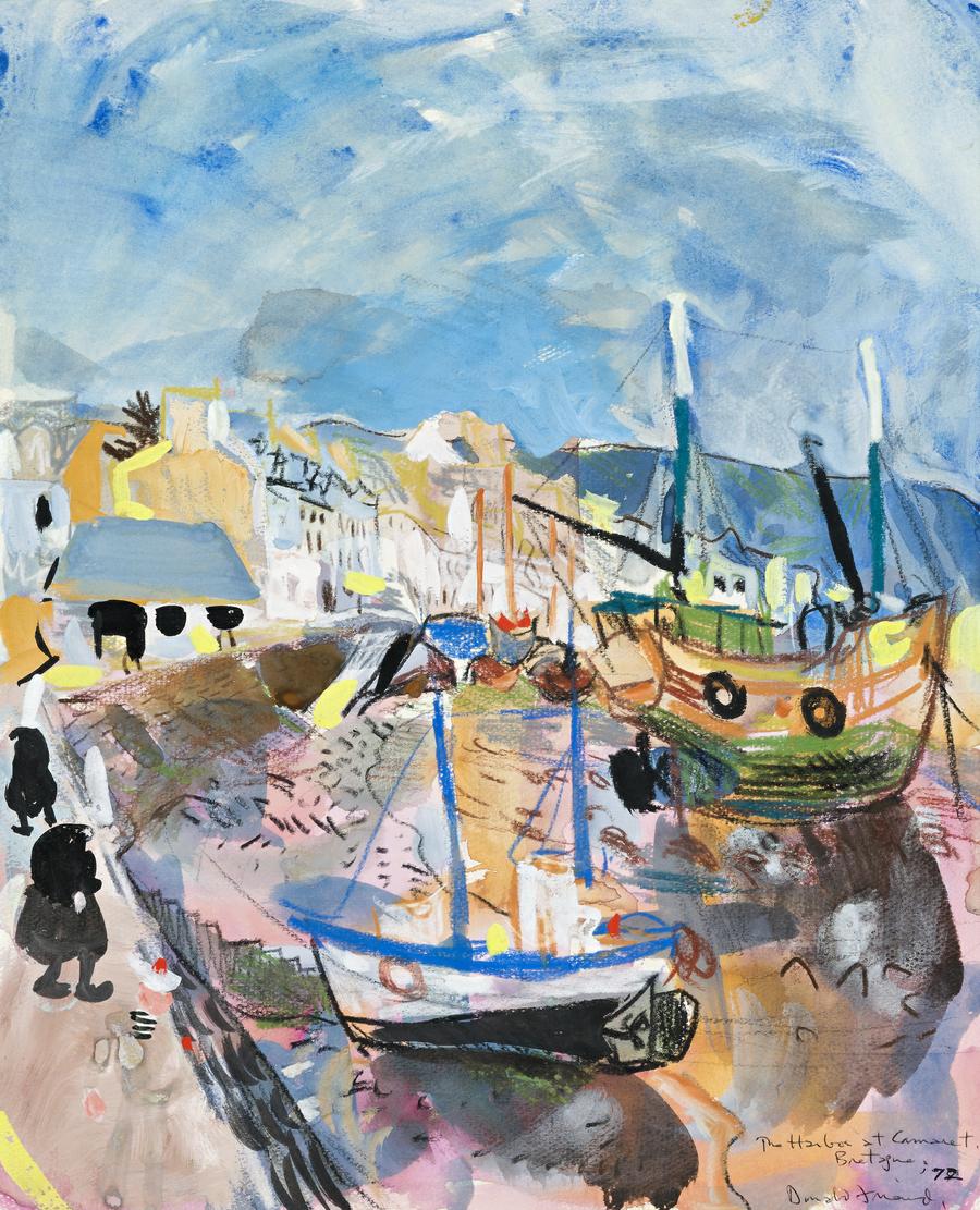 THE HARBOUR AT CAMARET, BRITTANY