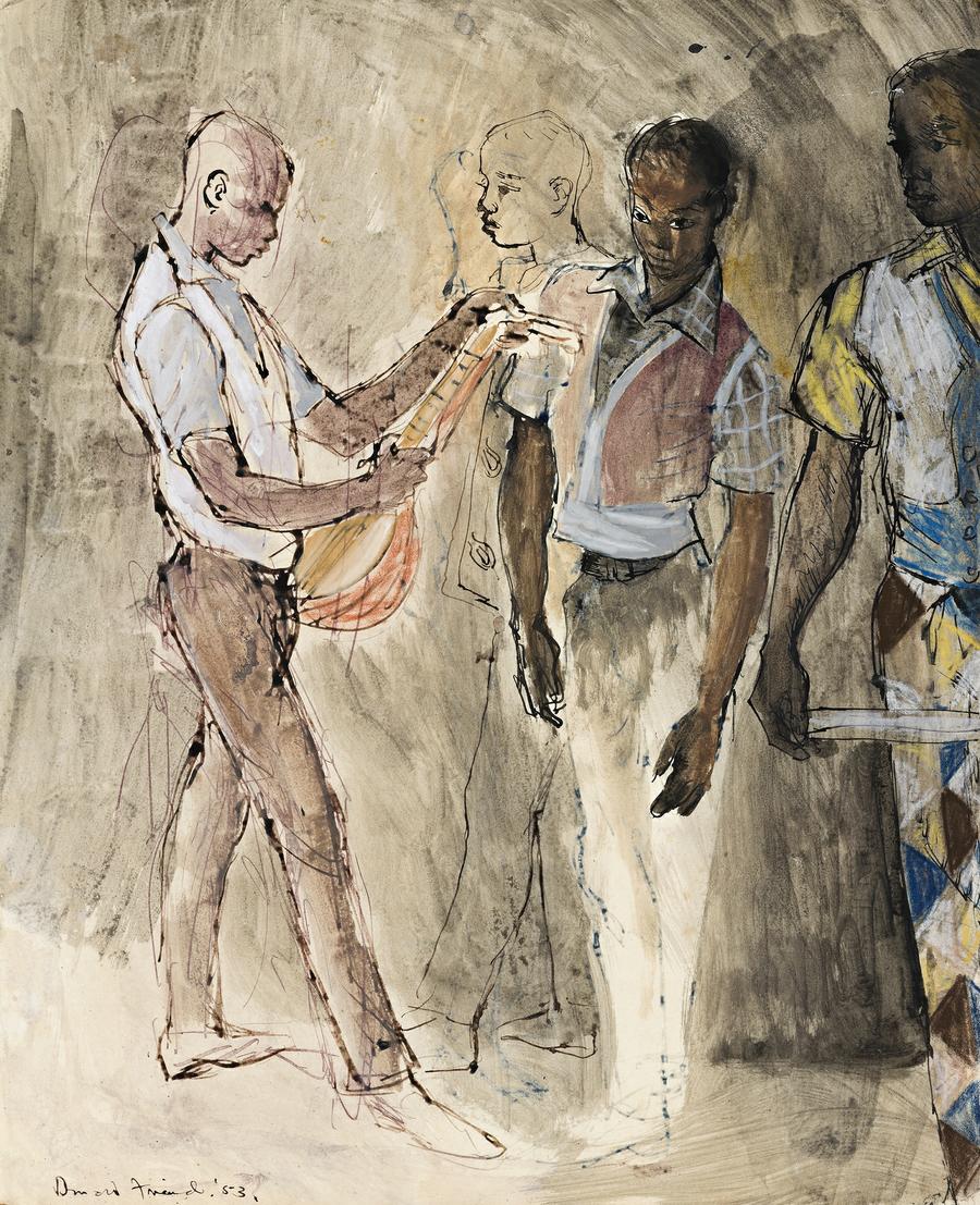 NEGROES WITH A LUTE