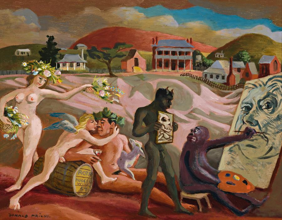 GODS VISIT THE SELF PORTRAITIST (FLORA, AMOR, BACCHUS AND FAUN)